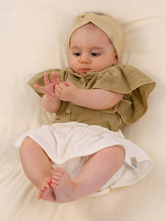 Camicia bimba Lino Look - MUSTARD