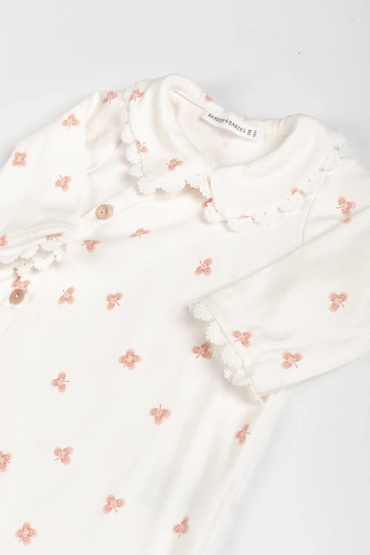 Tuta con colletto - PRINT LUCKY LEAVES