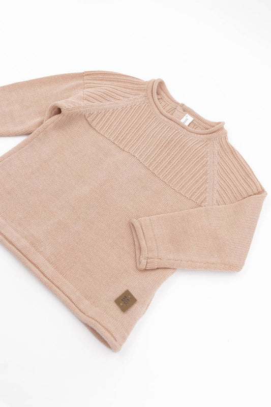 Maglia apertura dietro a costine - ROSA