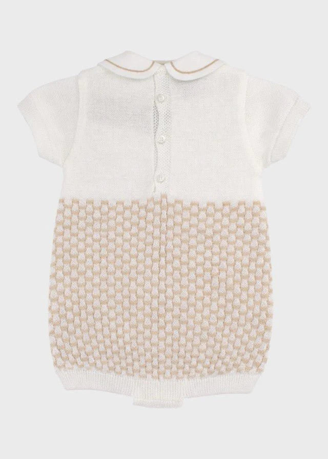 Tutina corta teddy avorio