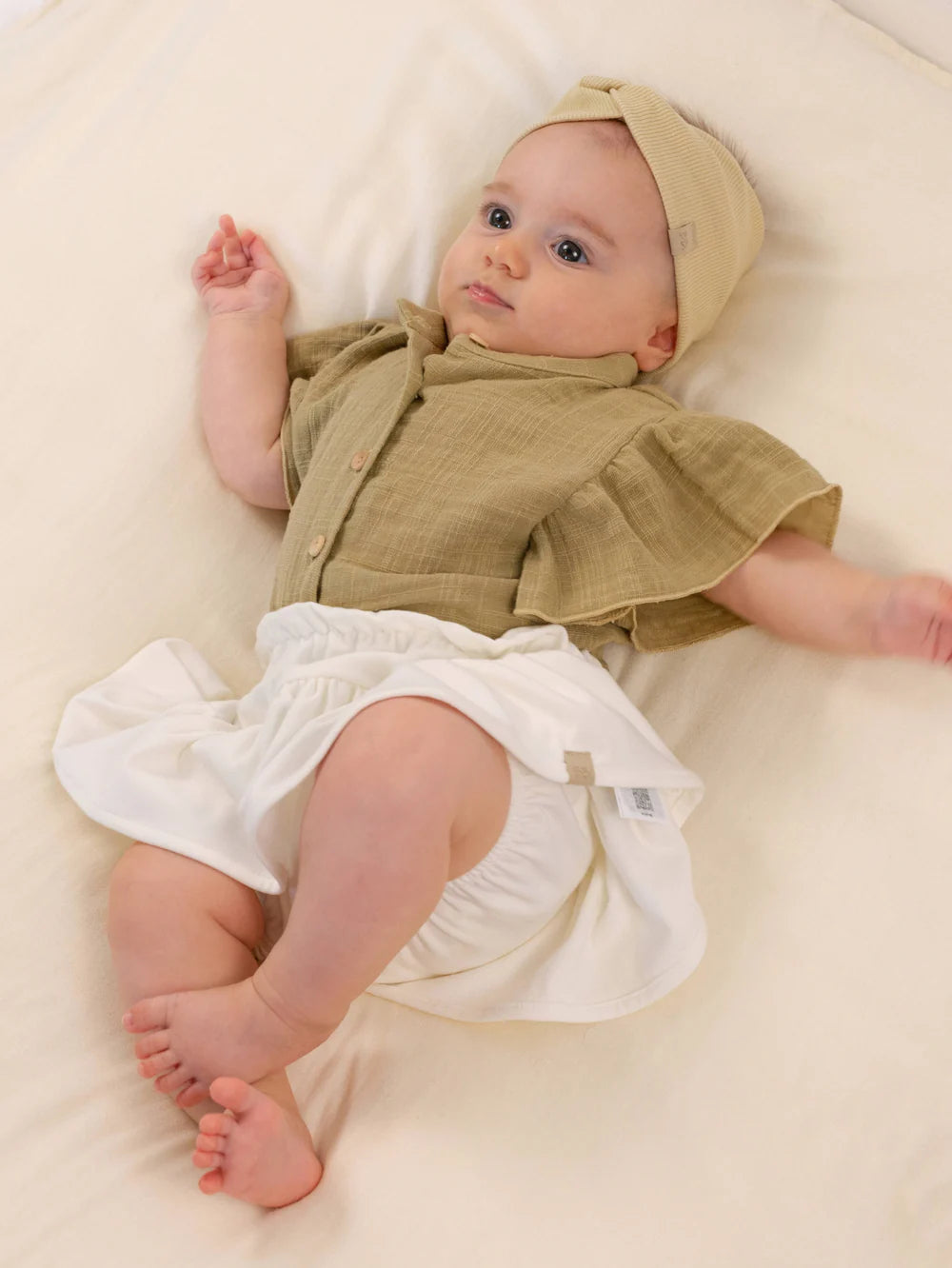Camicia bimba Lino Look - MUSTARD