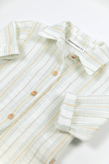 Camicia bimbo - STRIPE WHITE/BLU