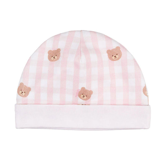 Berretta rosa c/allover orsetti