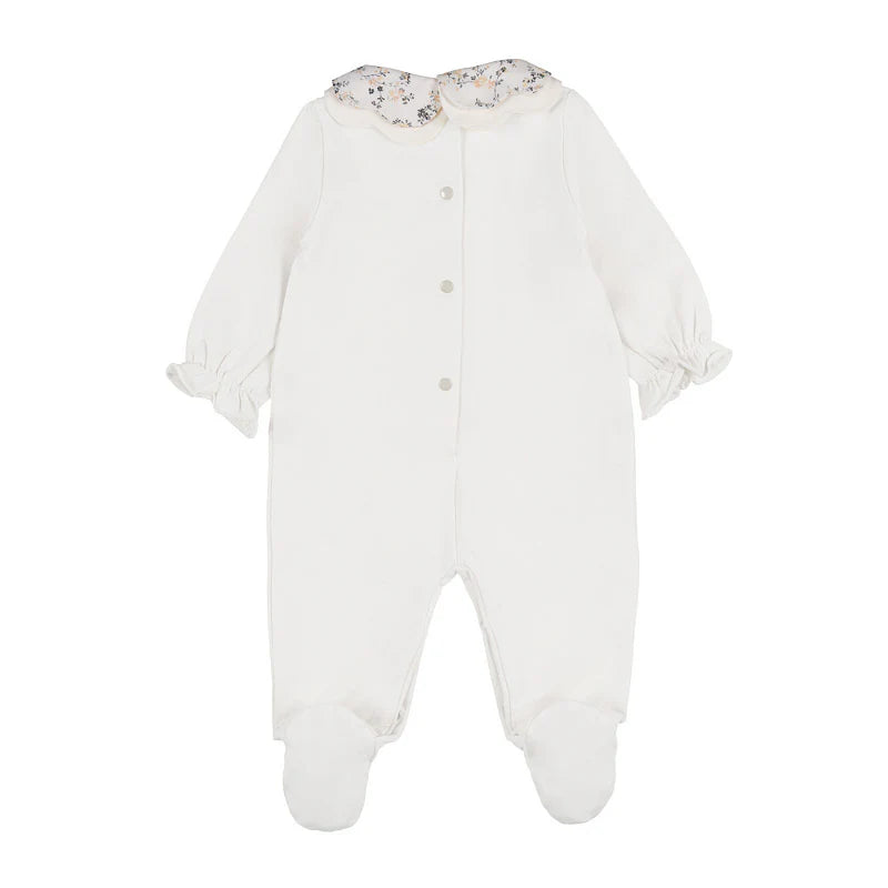 Tutina off-white con doppio colletto