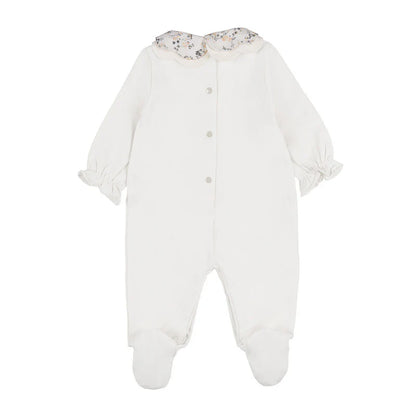 Tutina off-white con doppio colletto