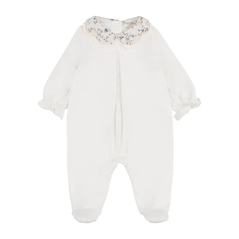 Tutina off-white con doppio colletto