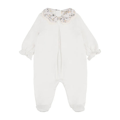 Tutina off-white con doppio colletto