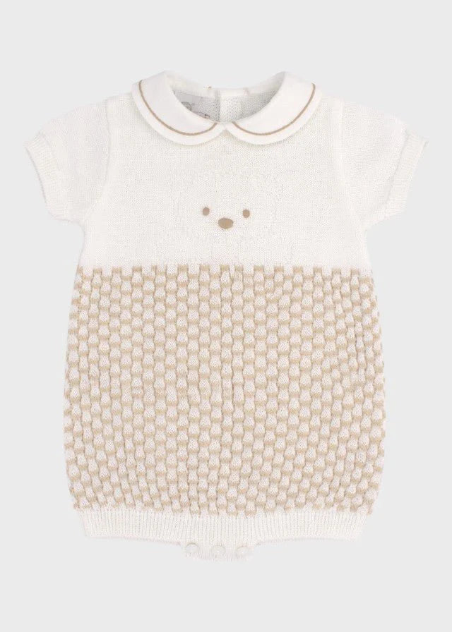 Tutina corta teddy avorio