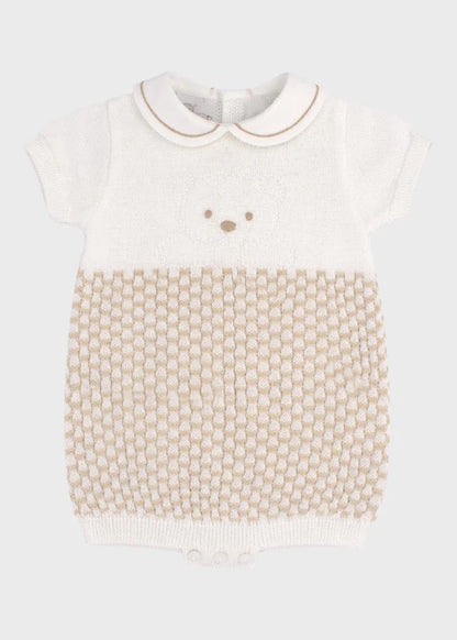 Tutina corta teddy avorio
