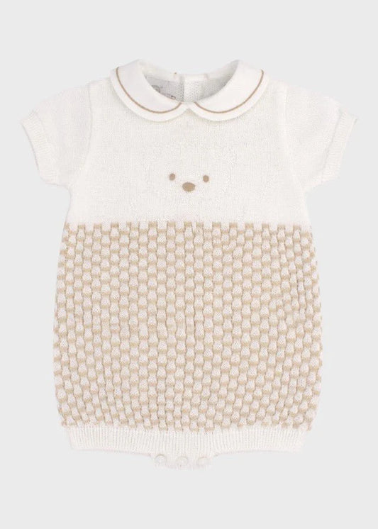 Tutina corta teddy avorio