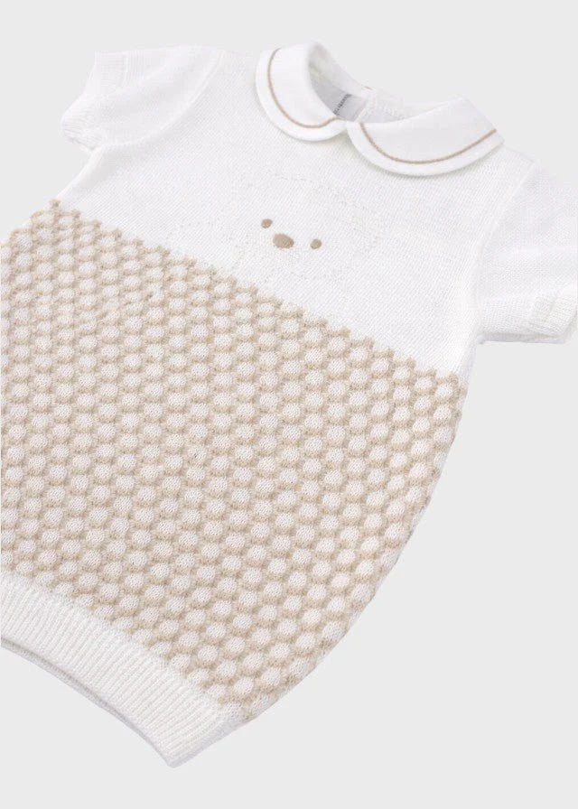 Tutina corta teddy avorio